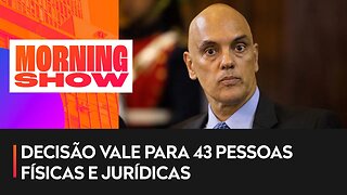 Moraes manda bloquear contas de pessoas e empresas supostamente ligadas a atos antidemocráticos