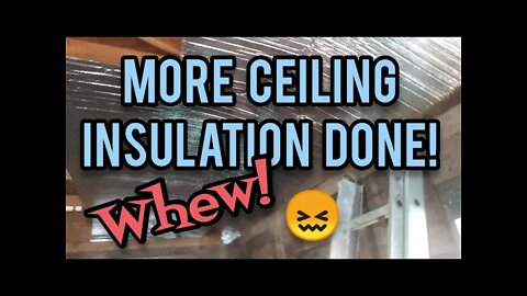 More Ceiling Insulation Done! - Ann's Tiny Life