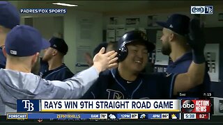 Rays set franchise record for road winning streak in 7-5 win