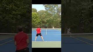 5.0 female vs 4.5 male tennis match #shortvideo #tennis #sports #tennispro