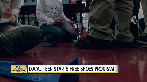 Inspiring Tampa teen starts free shoes program 'Soles Shaping Souls' for first-grade students