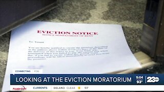 Looking at the eviction moratorium