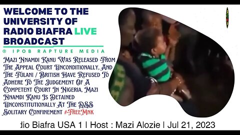 Welcome To The University Of Radio Biafra | USA 1| Host: Mazi Alozie | Jul 21, 2023