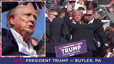 Donald Trump shot in the ear in what appeared to be a failed Assassination attempt! 👂💥🔫