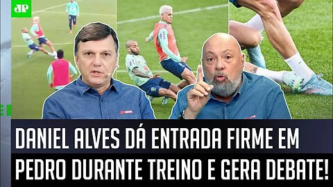 "Aparentemente, o Daniel Alves QUER..." ENTRADA FIRME em Pedro durante TREINO da Seleção GERA DEBATE