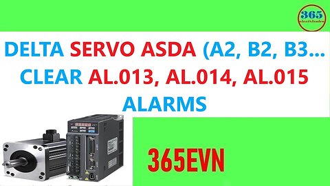 SV0009 - Delta servo asda b2 clear alarm al013 al014 al015 alarms