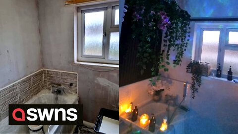 Thrifty mum transforms bathroom into tranquil spa for just £200