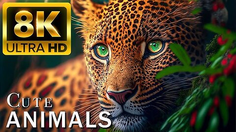 CUTE ANIMALS - 8K HDR 60FPS DOLBY VISION - With Nature Sounds (Colorfully Dynamic)