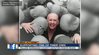 Hernando County deputies shave their heads to support co-worker with cancer