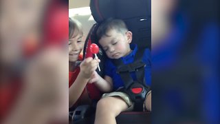 Sleepy Boy Defends his Lollipop