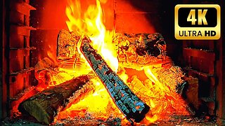 IMPRESSIVE FIREPLACE 4K 🔥 Relaxing Fire Sounds & Cozy Fireplace 🔥 Christmas Fireplace Ambience