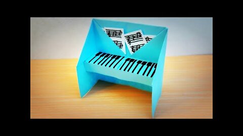 DIY EASY ORIGAMI TUTORIAL: HOW TO MAKE A PAPER PIANO