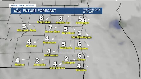 Cloudy Monday ahead, snow moves in during evening hours