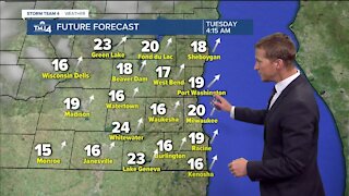 Windy, mild start to the week