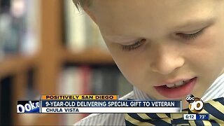 9-year-old delivering special birthday gift to WWII veteran