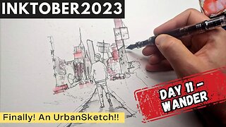 Inktober 2023 - Day 11 Wander - Urban Sketching Tutorial