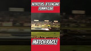Nitro vs. Jet Engine Funny Car Match Race at Night! #shorts