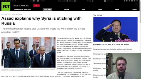 Syria is backing Russia against Ukraine, partially because US is perpetuating civil war within Syria