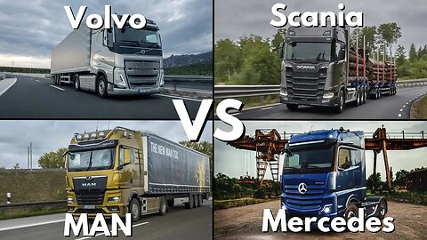 Exterior Truck battle ▶ Scania vs. Volvo vs. MAN vs. Mercedes