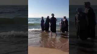 Amish Women Swimming