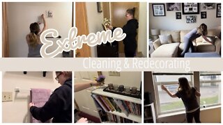 EXTREME HOUSE CLEAN & REDECORATE WITH ME! | PT.1