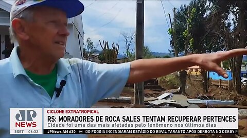 Após enchente, moradores e voluntários de Roca Sales buscam limpar e reconstruir município