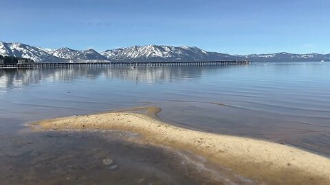 Lake Tahoe in the morning in early winter from #southlaketahoe