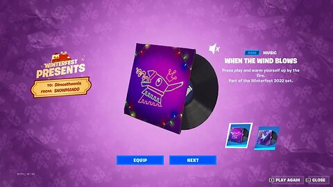Fortnite Winterfest - When The Wind Blows & Fractured Melody (3rd Present) FULL SONGS
