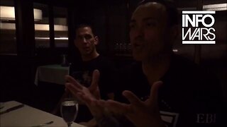 Eddie Bravo talks Flat Earth at INFOWARS dinner - Mark Sargent ✅