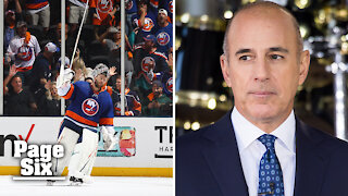 Matt Lauer has been cheering on the NY Islanders at games