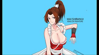 Drawing Delivery - Mai Shiranui - KOF - timelapse proces -8-24-23