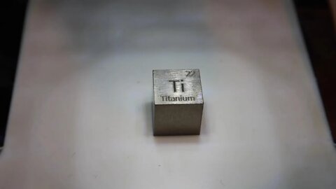 Titanium Metal 10mm Density Cube 99.9% Pure