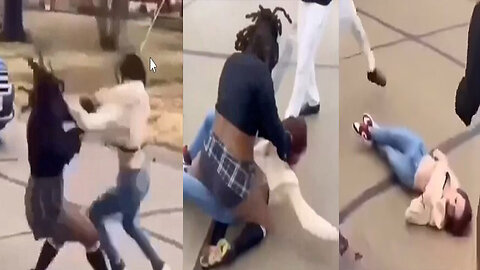 Teens Fighting Smashing a Girls Head into The Ground Multiple Times