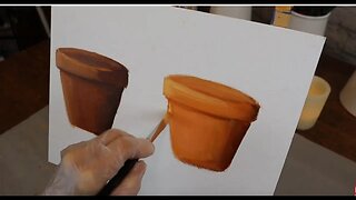 Painting Terracotta Clay Pots in 2 ACRYLIC COLOR PALETTES: See how to get quick results