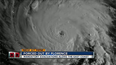 Evacuees fleeing Hurricane Florence headed to Florida