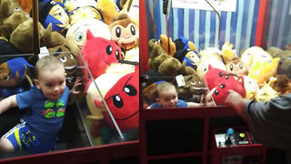 Little Kid Gets More Than He Signed Up For In Arcade Game!