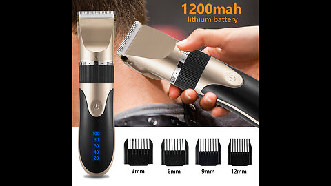 Professional Hair Trimmer Digital USB Rechargeable Hair Clipper for Men Haircut Ceramic Blade Razor