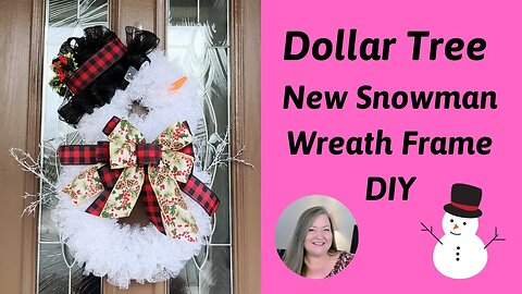 New Dollar Tree Snowman Wreath Form DIY ~ Snowman Wreath Tutorial ~ Christmas Wreath ~ Winter Wreath