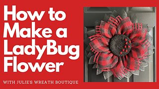How to Make a Ladybug Wreath |How to Make a Flower Wreath| Spring Wreath Do It Yourself