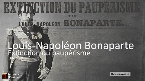 Extinction du paupérisme - Avant-propos - Louis-Napoléon Bonaparte (1844)