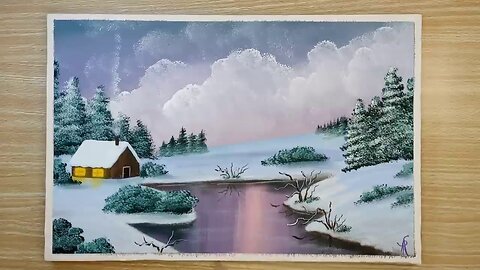 Snowy Landscape Easy to Paint 12