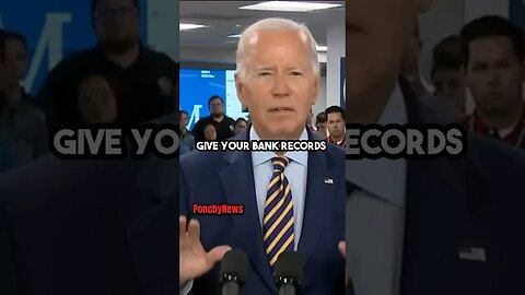 ‘Biden WILL You GIVE your Bank Records to McCarthy?’ Uhhh NO! GUILTY! #shorts #news #politics