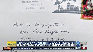 Suspicious packages reported at 4 synagogues on Monday