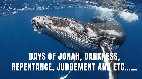 Days of Jonah, Darkness, Repentance, Judgment and Sharing multiple dreams. Scriptures at 👇🏾