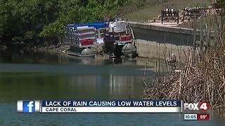 Low water levels in canal