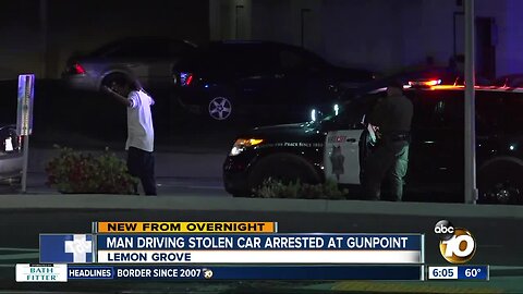 Driver of car reported stolen arrested by deputies in Lemon Grove