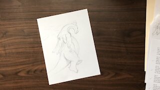 The Thirsty Dragon Children's Book Illustration Time-Lapse