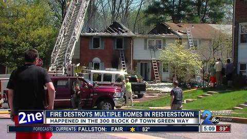 Large fire consumes Reisterstown homes