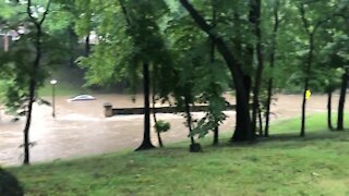 Heavy rain floods MLK Boulevard