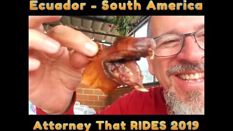 Florida Biker Eating Cuy in the Andes: South America